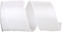 White 2-1 2 Inch Satin Wired Edge Ribbon for Wreaths & Bows