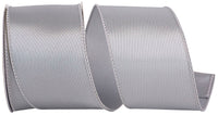 Silver 2-1 2 Inch Satin Wired Edge Ribbon for Wreaths & Bows