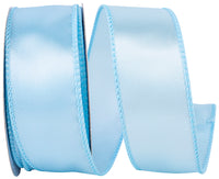Pale 1-1 2 Inch Satin Wired Edge Ribbon for Wreaths & Bows
