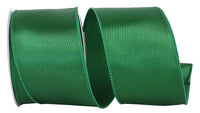 Emerald 2-1 2 Inch Satin Wired Edge Ribbon for Wreaths & Bows