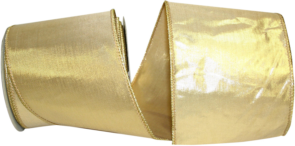 Platinum Metallic Shine 4 Inch Wired Edge Ribbon