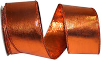 Copper Metallic Shine Wired Edge Ribbon 2-1/2 Inch 10Yds