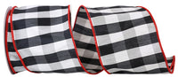 4 Inch Grand Gingham Check Wired Edge Ribbon for Wreaths