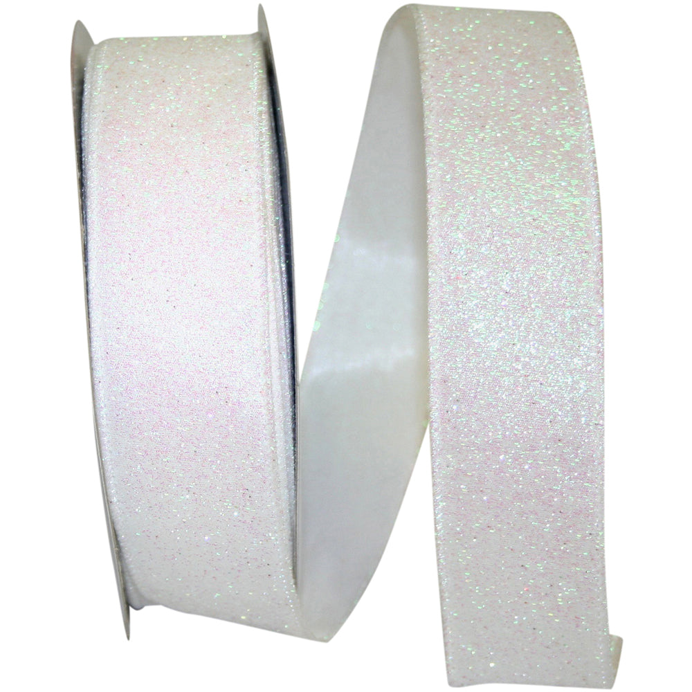Iridescent Glitter Wired Edge Ribbon 1-1/2 Inch for Bows