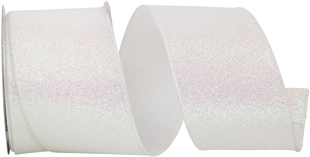 Iridescent Glitter Wired Edge Ribbon 2-1/2 Inch 10 Yards