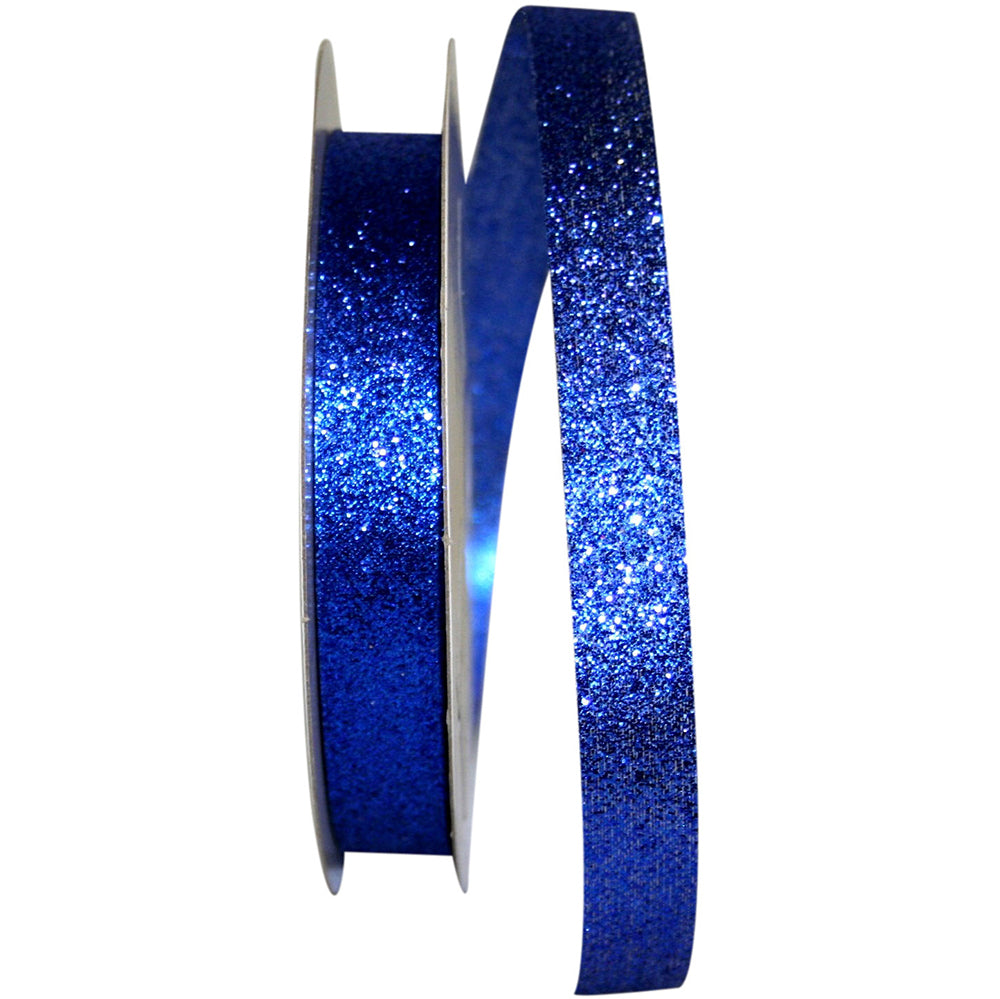 Royal Glitter Ribbon 5/8 Inch for Wreaths and Bows