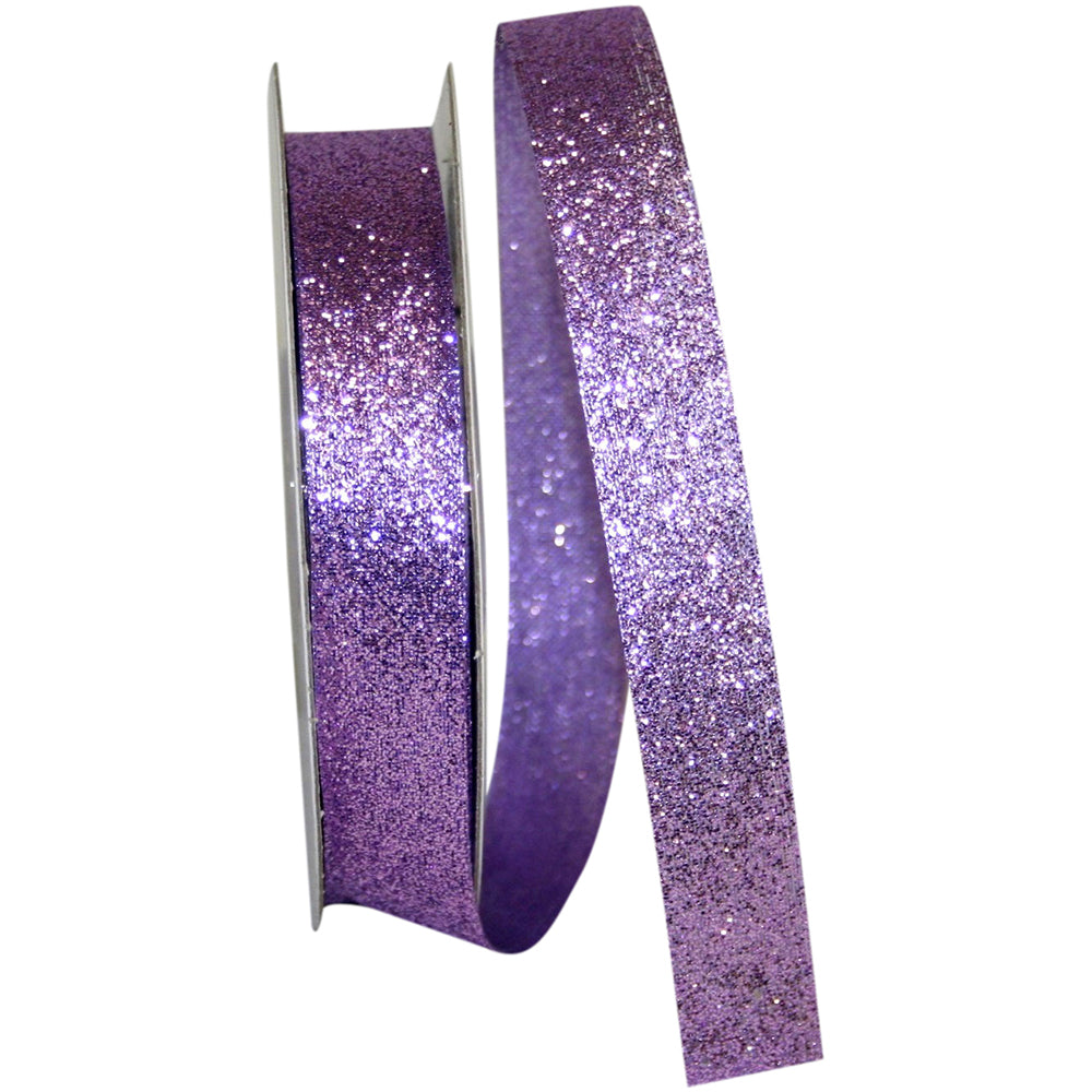 Lavender Glitter Ribbon 5/8 Inch for Wreaths and Bows