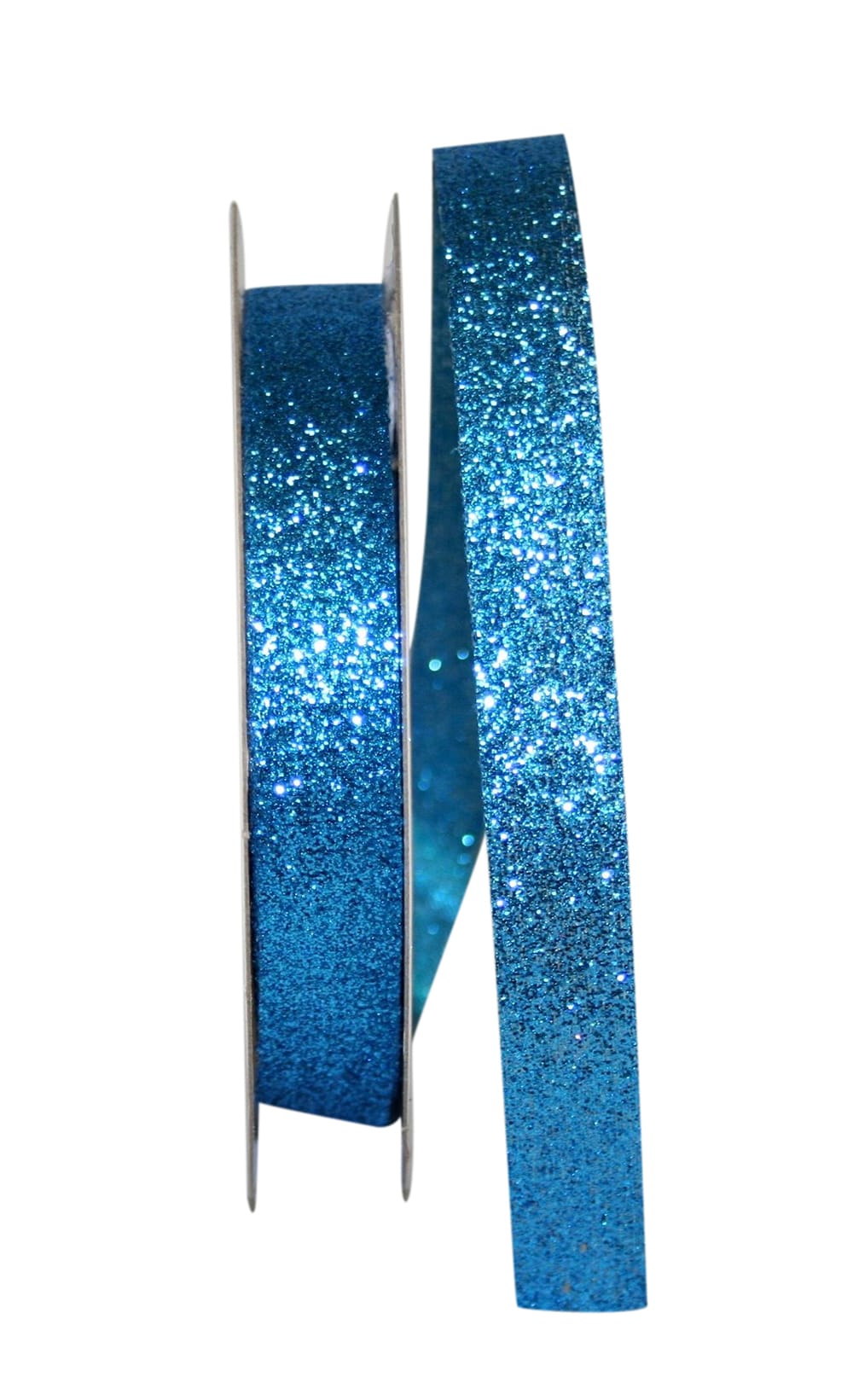 Turquoise Glitter Ribbon 5/8 Inch for Wreaths and Bows