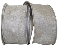 Grey 2-1 2 Inch Silky Grey Wired Edge Ribbon for Wreaths & Bows