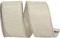 Platinum Metallic Lux Wired Edge Ribbon 2-1/2 Inch