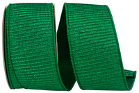 Emerald Metallic Wired Edge Ribbon 2-1/2 Inch for Bows