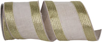 Platinum Silk Metallic Wired Edge Ribbon 4 Inch for Wreaths