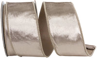 Platinum 2-1 2 Inch Designer Plush Velvet Elite Wired Edge Ribbon for Wreaths & Bows