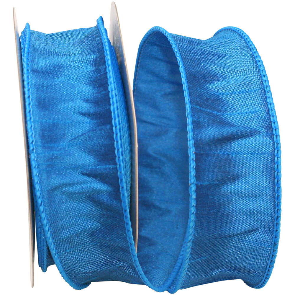 Royal 1-1 2 Inch Dupioni Wired Edge Ribbon for Wreaths & Bows
