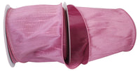 Rosy 4 Inch Dupioni Wired Edge Ribbon for Wreaths & Bows