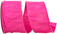 Dupioni Wired Edge Ribbon Shocking 2-1/2 Inch 10Yds