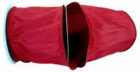 Dupioni Wired Edge Ribbon 4 Inch Wine 100% Polyester