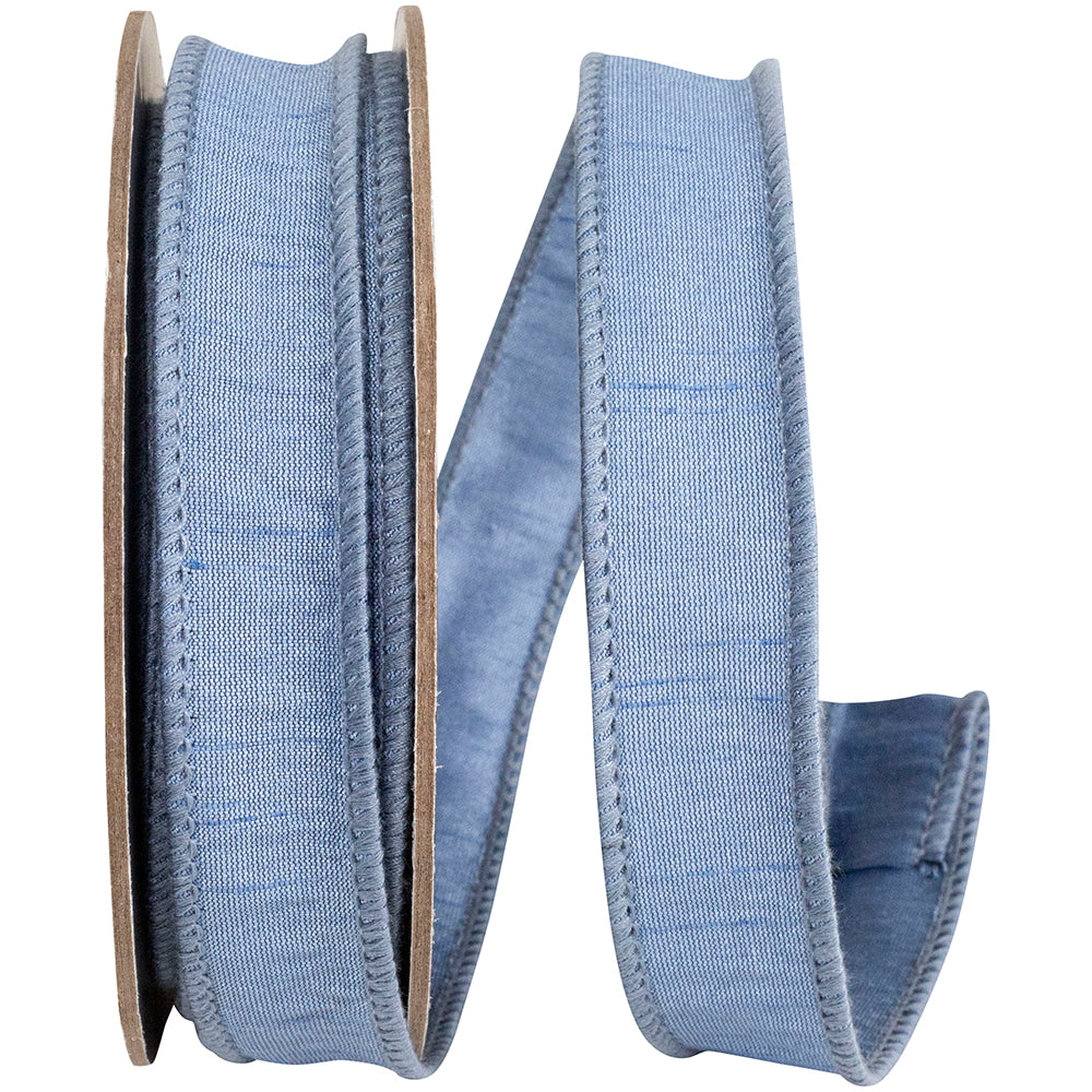 French 7 8 Inch Dupioni Wired Edge Ribbon for Wreaths & Bows