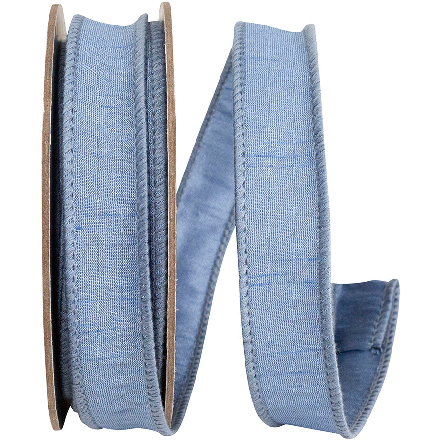 French 7 8 Inch Dupioni Wired Edge Ribbon for Wreaths & Bows
