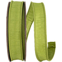 Green 7 8 Inch Dupioni Wired Edge Ribbon for Wreaths & Bows