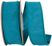 Jade 1-1 2 Inch Dupioni Wired Edge Ribbon for Wreaths & Bows