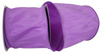 Violet 4 Inch Dupioni Wired Edge Ribbon for Wreaths & Bows