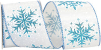 Turquoise Glitter Dazzle Wired Edge Ribbon 2-1/2 Inch