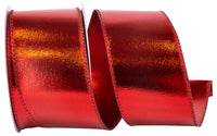 Red Metallic Deluxe Two-Sided Foil Shine Ribbon 2-1/2 Inch