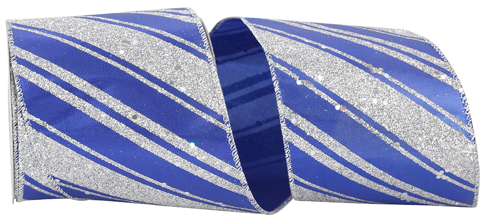 Metallic Deluxe Two-Sided Foil Shine Ribbon Royal Silver 4 Inch