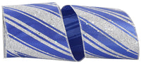 Metallic Deluxe Two-Sided Foil Shine Ribbon Royal Silver 4 Inch