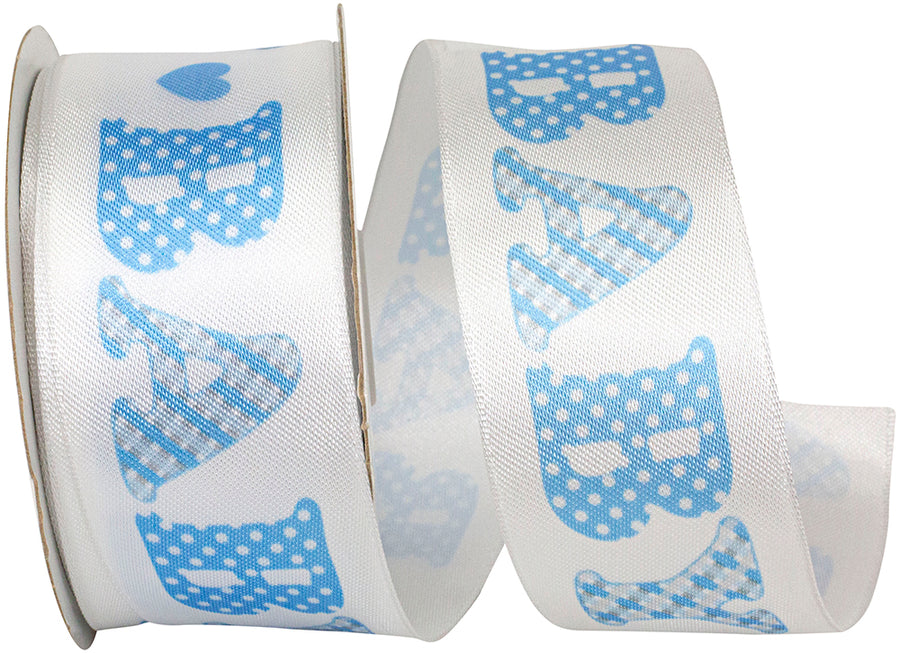Light Baby Satin Deluxe Wired Edge Ribbon 1-1/2 Inch