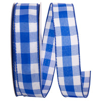 Celine Check Plaid Twill Ribbon Royal 1-1/2 Inch 50Yds