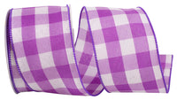 Purple 2-1/2 Inch Twill Wired Edge Ribbon for Wreaths