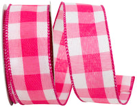 Fuchsia Twill Wired Edge Ribbon 1-1/2 Inch for Wreaths