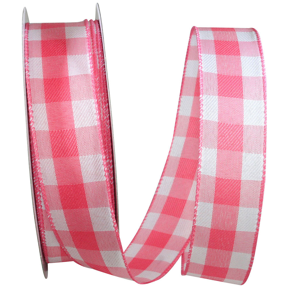 Coral 1-1/2 Inch Twill Wired Edge Ribbon for Wreaths