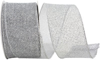 Silver 2-1/2 Inch Micro Mesh Glitter Ribbon for Bows
