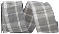 Grey 2-1/2 Inch Dupioni Wired Edge Ribbon for Bows