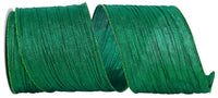 Emerald Metallic Shine Glimmer Wired Edge Ribbon 4 Inch