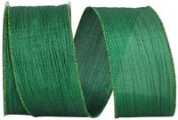 Emerald 2-1/2 Inch Metallic Wired Edge Ribbon for Bows
