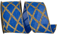 Royal Glitter Linen Wired Edge Ribbon 2-1/2 Inch for Bows