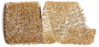 Platinum Tinsel Net Wired Edge Ribbon 4 Inch for Bows