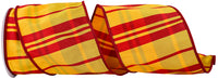 Flame 4 Inch Tierra Sunset Wired Edge Ribbon for Wreaths & Bows