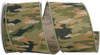 Multi 2-1 2 Inch Camouflage 4 Wired Edge Ribbon Rd for Wreaths & Bows