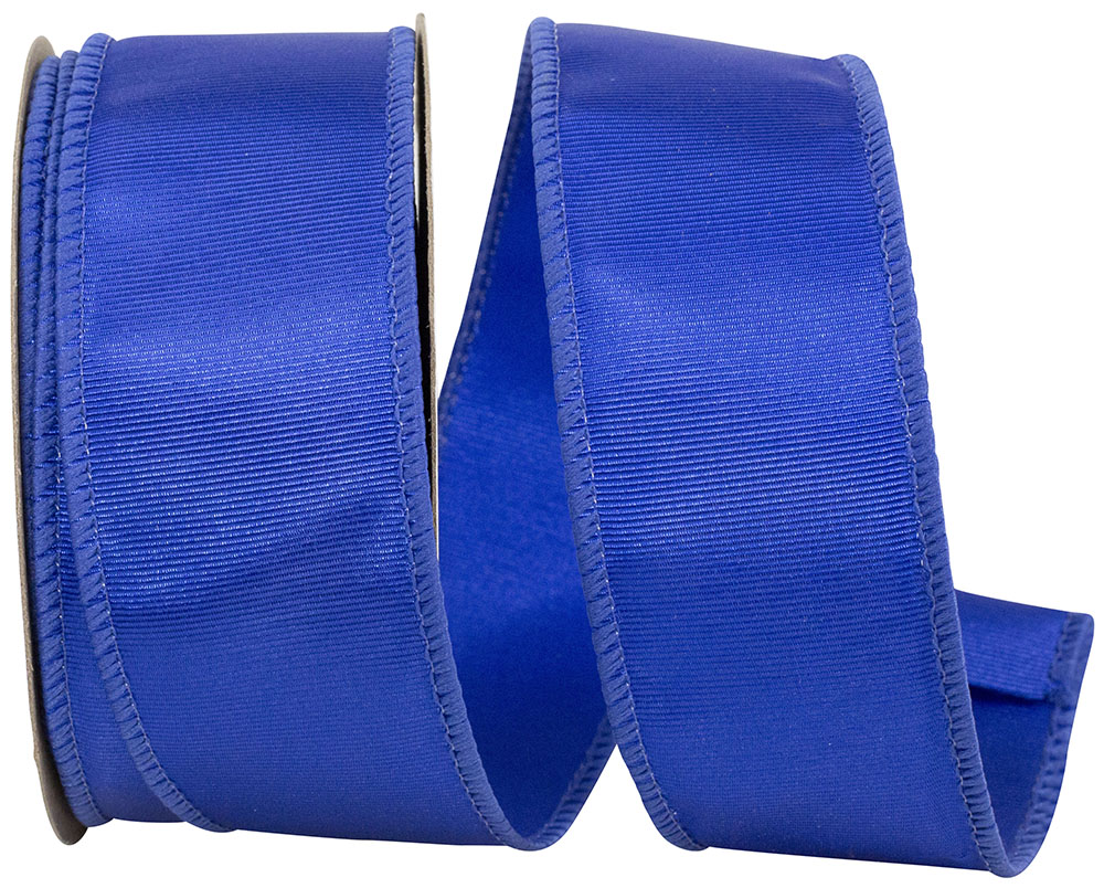 Royal 1-1 2 Inch Grosgrain Sheen Wired Edge Ribbon for Wreaths & Bows