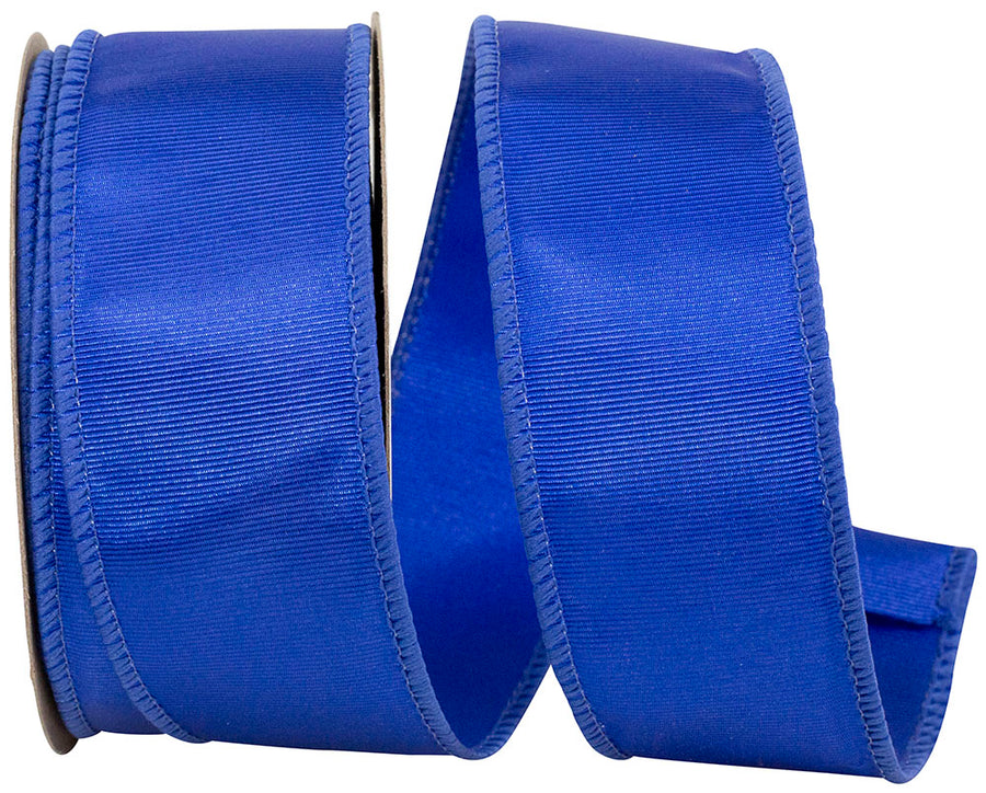 Royal 1-1 2 Inch Grosgrain Sheen Wired Edge Ribbon for Wreaths & Bows