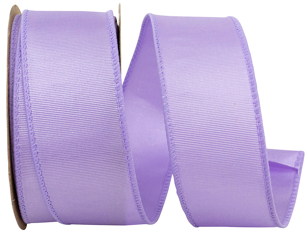 Purple 1-1 2 Inch Grosgrain Sheen Wired Edge Ribbon for Wreaths & Bows