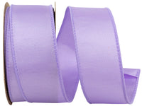 Purple 1-1 2 Inch Grosgrain Sheen Wired Edge Ribbon for Wreaths & Bows