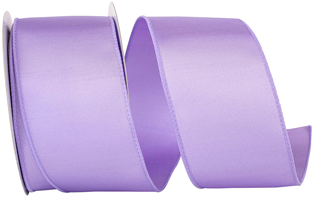 Purple 2-1 2 Inch Grosgrain Sheen Wired Edge Ribbon for Wreaths & Bows