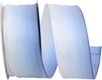 Blue Taffeta Ombre Wired Edge Ribbon 1-1/2 Inch 25Yds