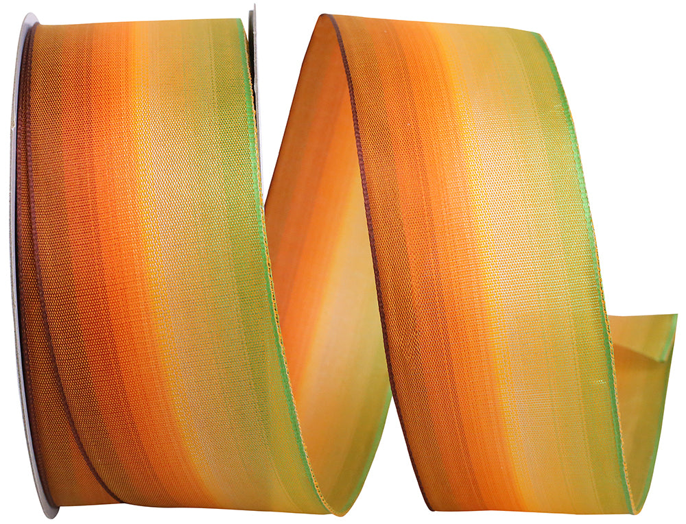 Ombre Taffeta Wired Edge Ribbon Sunset 1-1/2 Inch 25 Yards